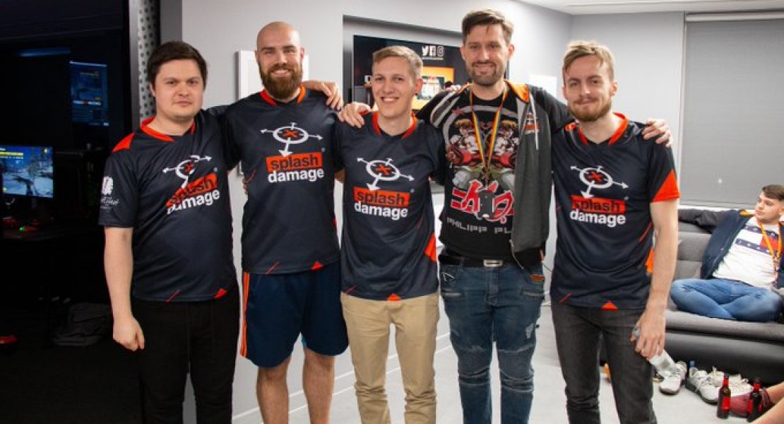 A photo of the team with Splash Damage CEO Richard Jolly, after the event.