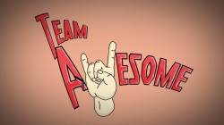 The logo for the team behind the game, "Team Awesome". This was used as part of our game's splash screen and for a lot of marketing material that we produced around the game.
