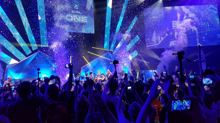 Picture taken after the celebrations of winning the grand final of ESL One Cologne 2016.